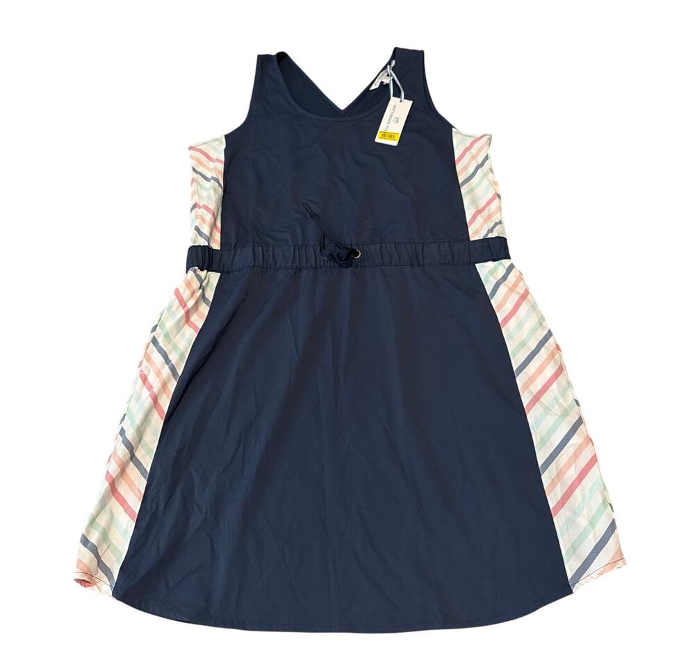 Southern Tide NWT Shannon IC Performance Dress Large Navy Stripe